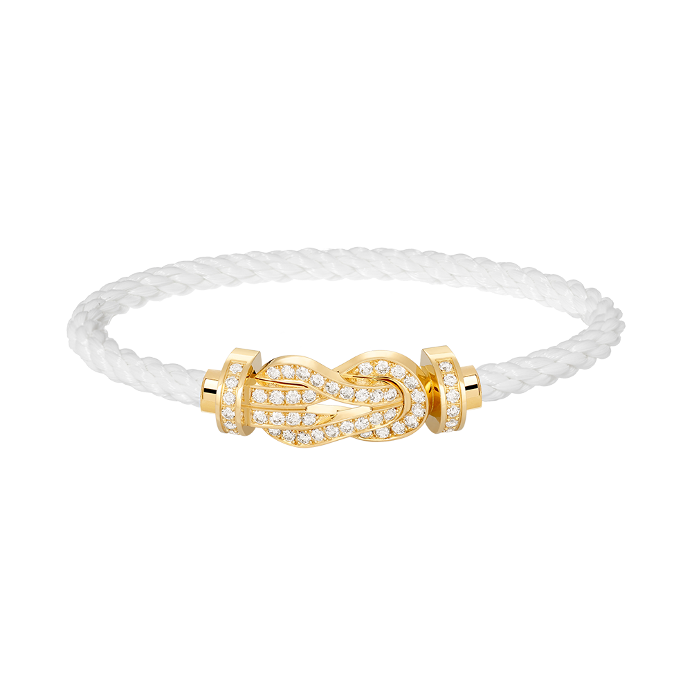 [Vicky]CHANCE LARGE 8 FIGURE BUCKLE FULLDIAMOND BRACELET GOLD