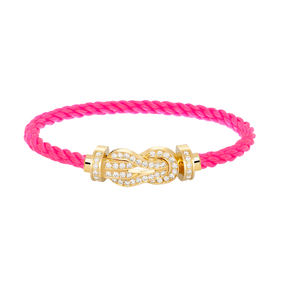 [Vicky]CHANCE LARGE 8 FIGURE BUCKLE FULLDIAMOND BRACELET GOLD