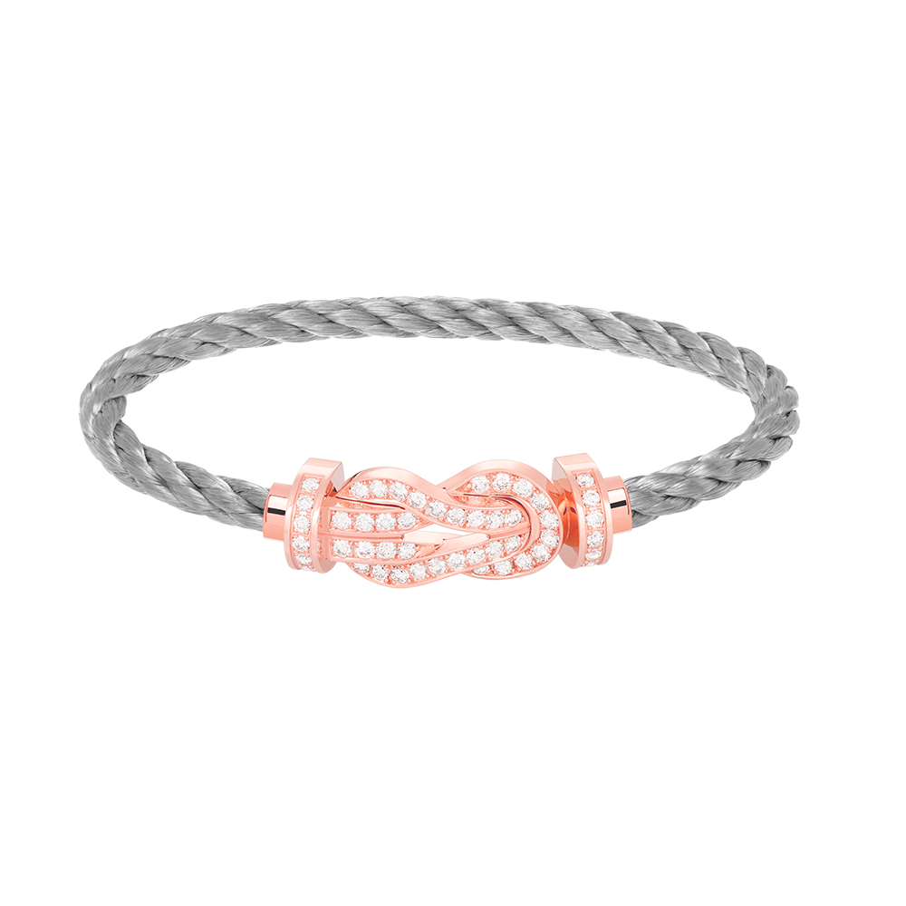 [Vicky]CHANCE LARGE 8 FIGURE BUCKLE FULL DIAMOND BRACELET ROSE GOLD