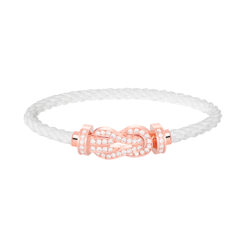 [Vicky]CHANCE LARGE 8 FIGURE BUCKLE FULL DIAMOND BRACELET ROSE GOLD