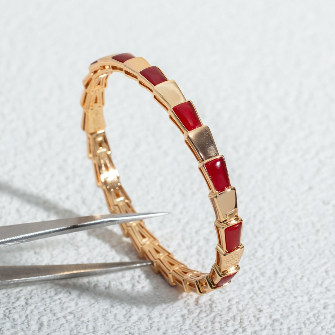 [Vicky]SERPENTI BRACELET PINK GOLD RUBELLITE