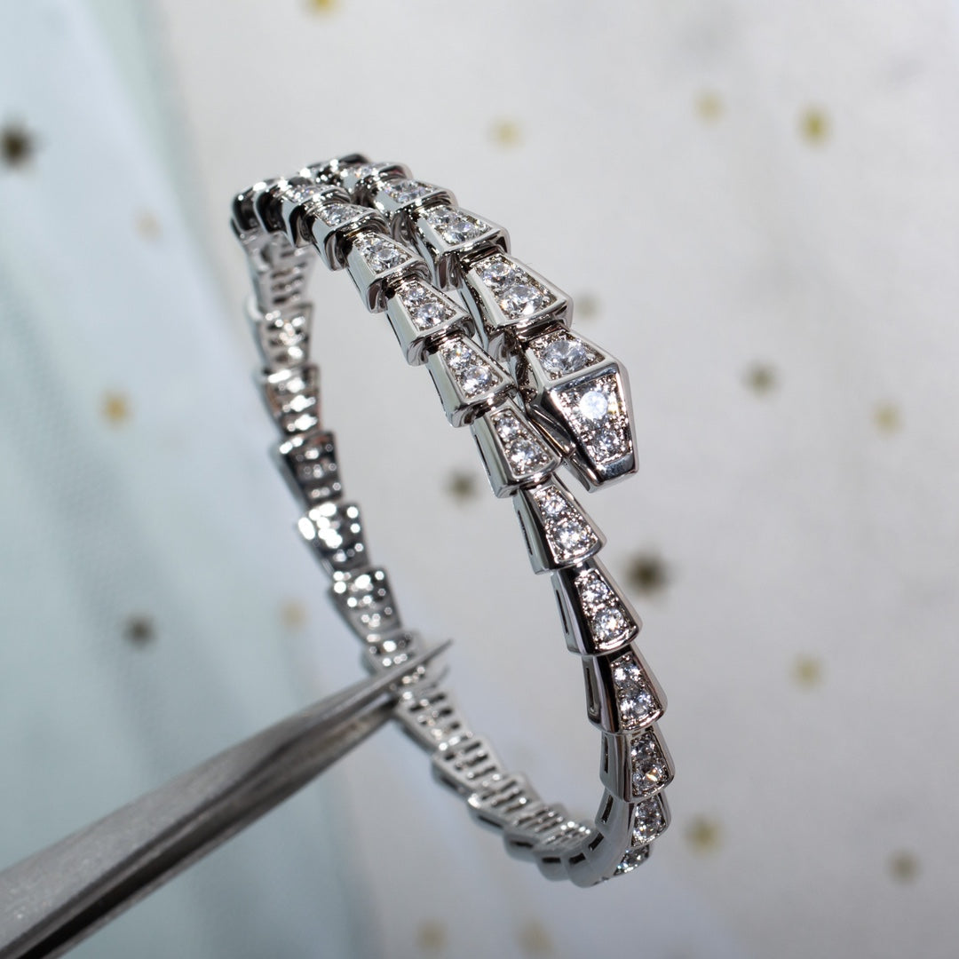 [Vicky]SERPENTI BRACELET 6MM SILVER DIAMOND