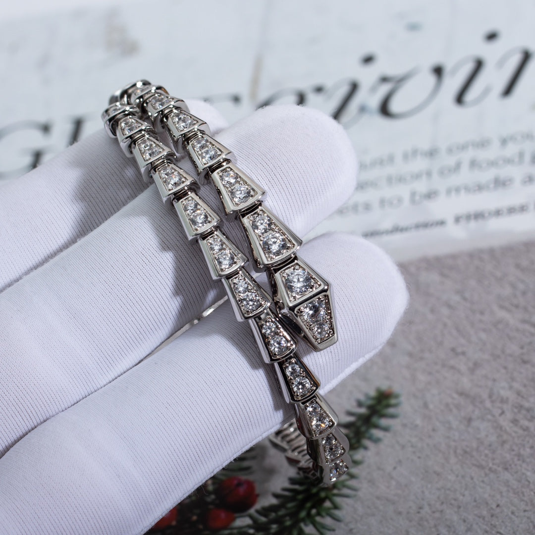 [Vicky]SERPENTI BRACELET 6MM SILVER DIAMOND