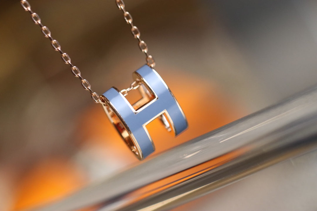 [Vicky]POP H PEDANT PINK GOLD