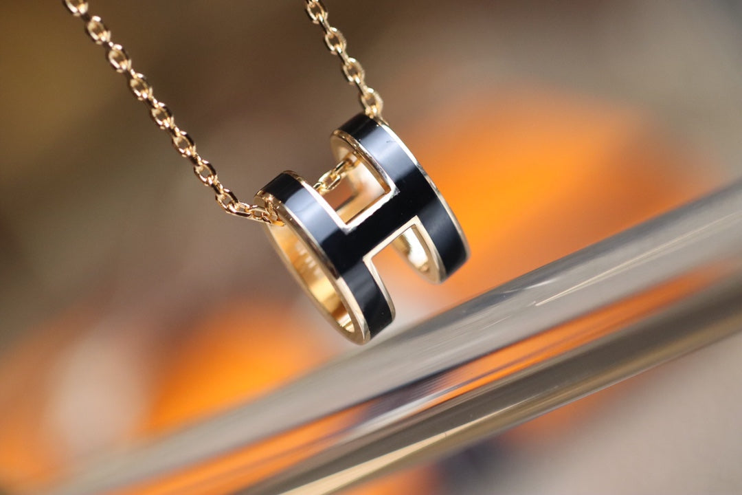 [Vicky]POP H PEDANT PINK GOLD