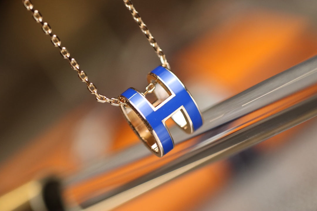 [Vicky]POP H PEDANT PINK GOLD