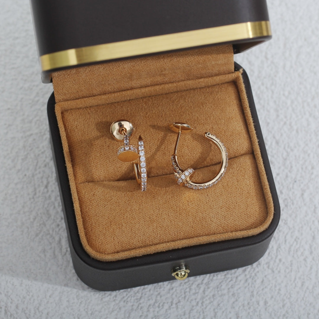 [Vicky]JUSTE EARRINGS 12.75MM PINK GOLD DIAMOND