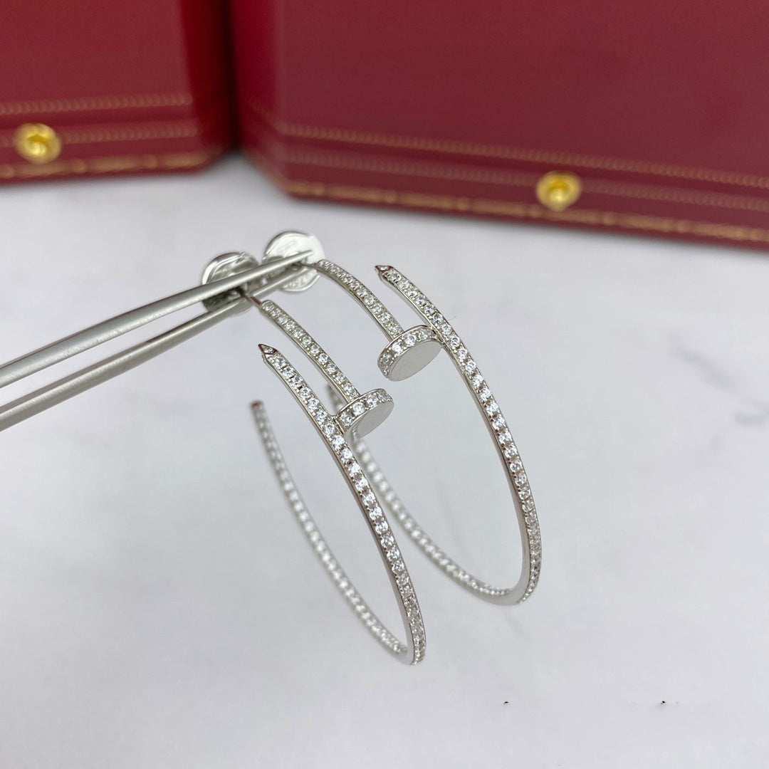 [Vicky]JUSTE EARRINGS FULL DIAMONDS 1.8MM