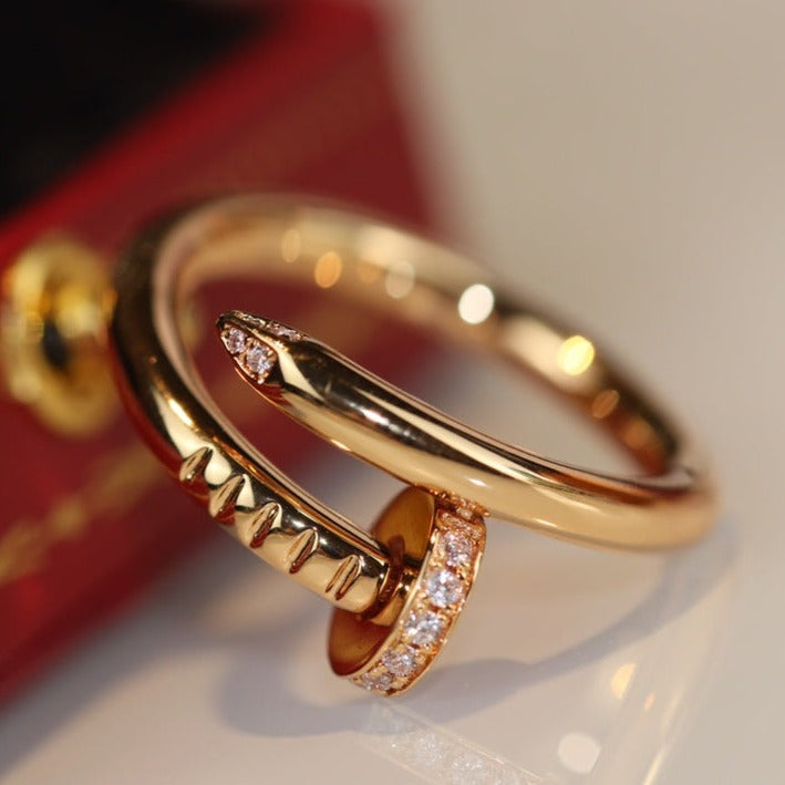[Vicky]JUSTE RING 2.65MM GOLD DIAMOND