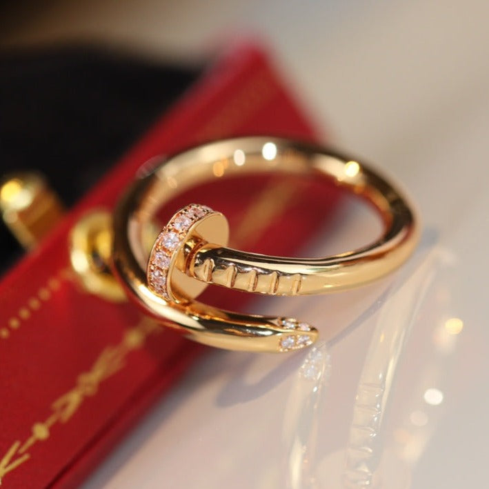 [Vicky]JUSTE RING 2.65MM GOLD DIAMOND