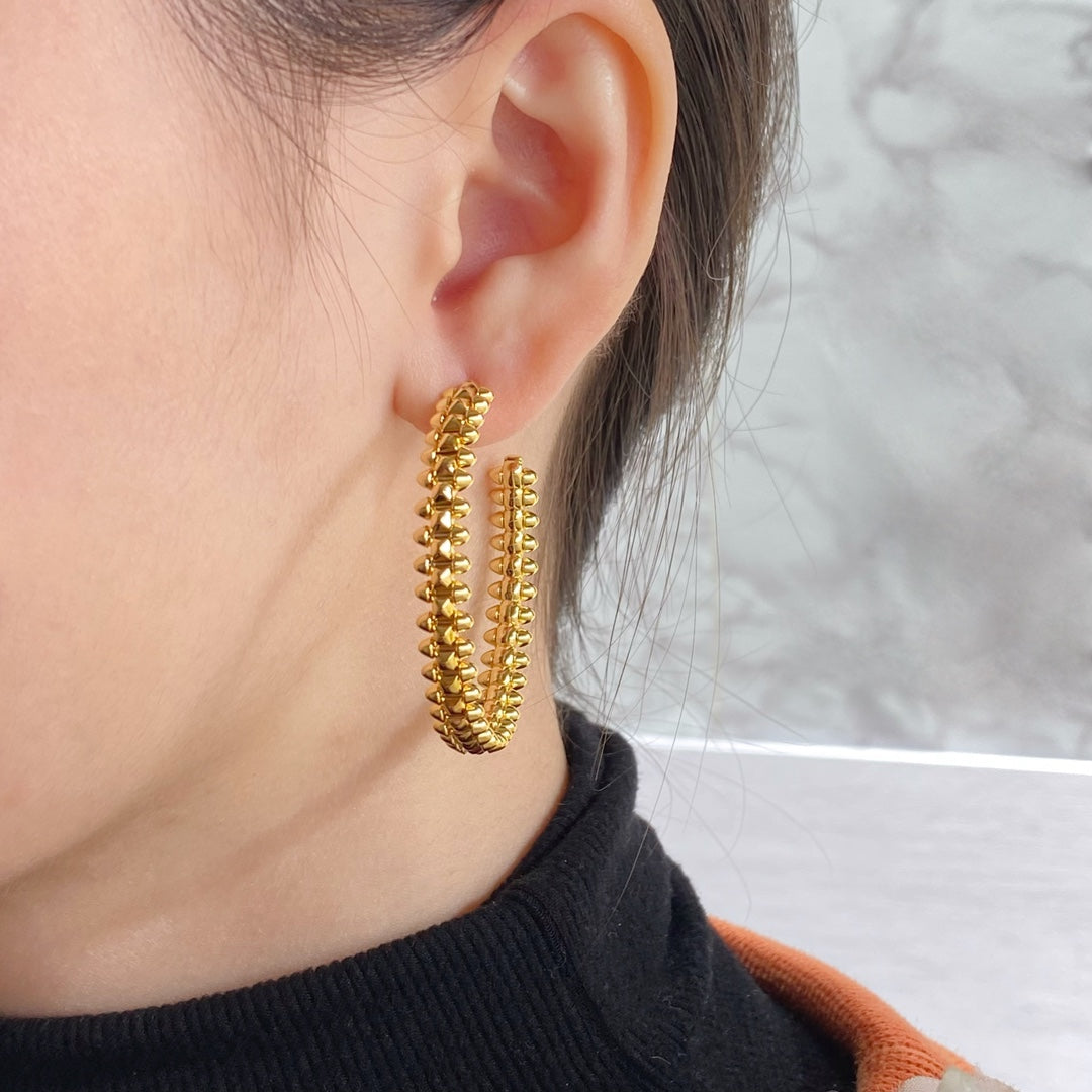 [Vicky]CLASH LARGE HOOP EARRINGS