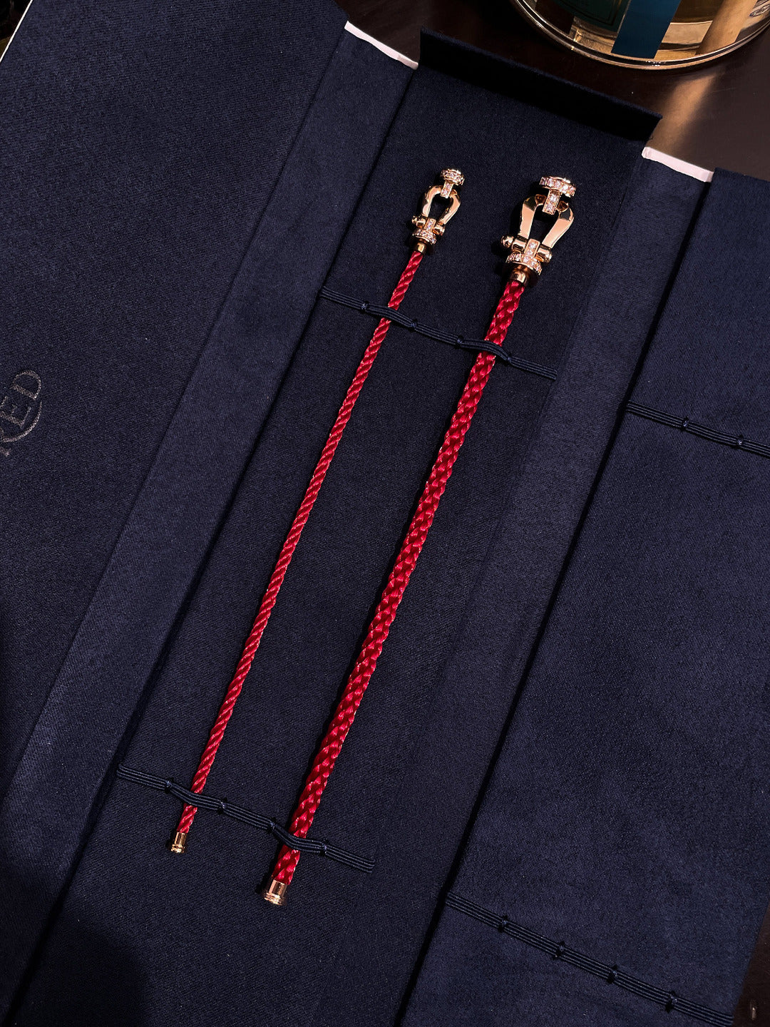 [Vicky]FORCE 10 HALF DIAMOND PINK GOLD RED CORDERI LARGE AND MEDIUM MODEL