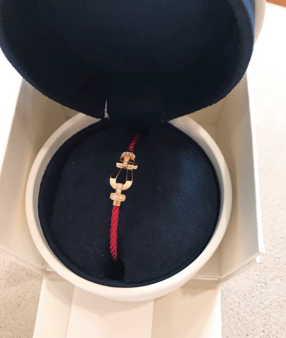 [Vicky]FORCE 10 HALF DIAMOND PINK GOLD RED CORDERI LARGE AND MEDIUM MODEL