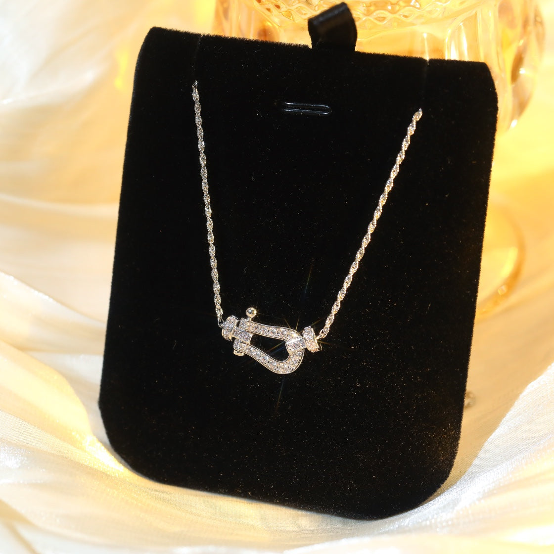 [Vicky]FORCE 10 DIAMOND SILVER NECKLACE MINI MODEL