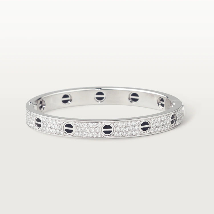 [Vicky]LOVE BRACELET 6.1MM DIAMOND-PAVED CERAMIC