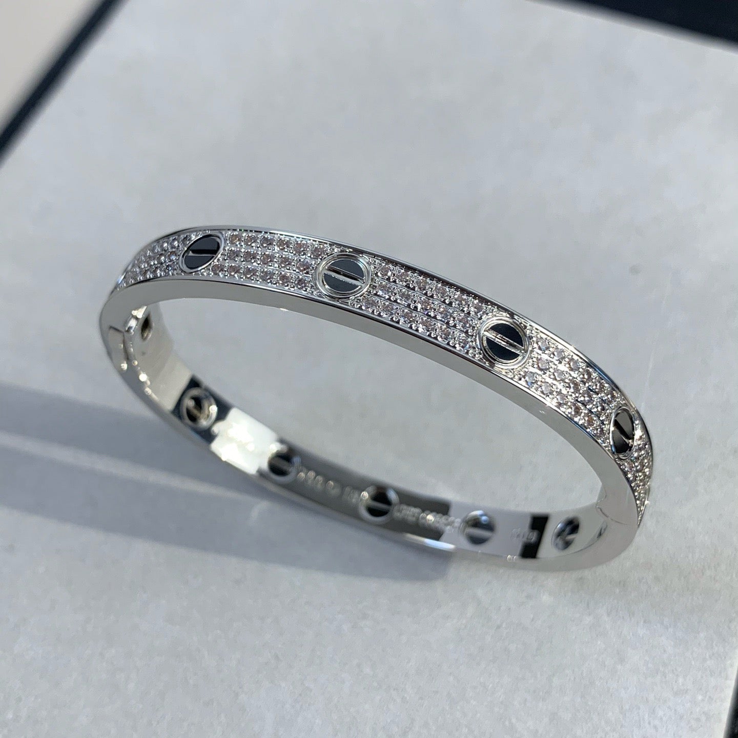 [Vicky]LOVE BRACELET 6.1MM DIAMOND-PAVED CERAMIC