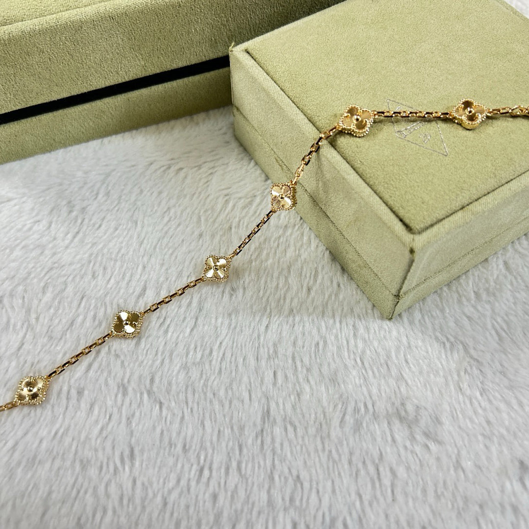 [Vicky]CLOVER 6 MOTIF DIAMOND BRACELET