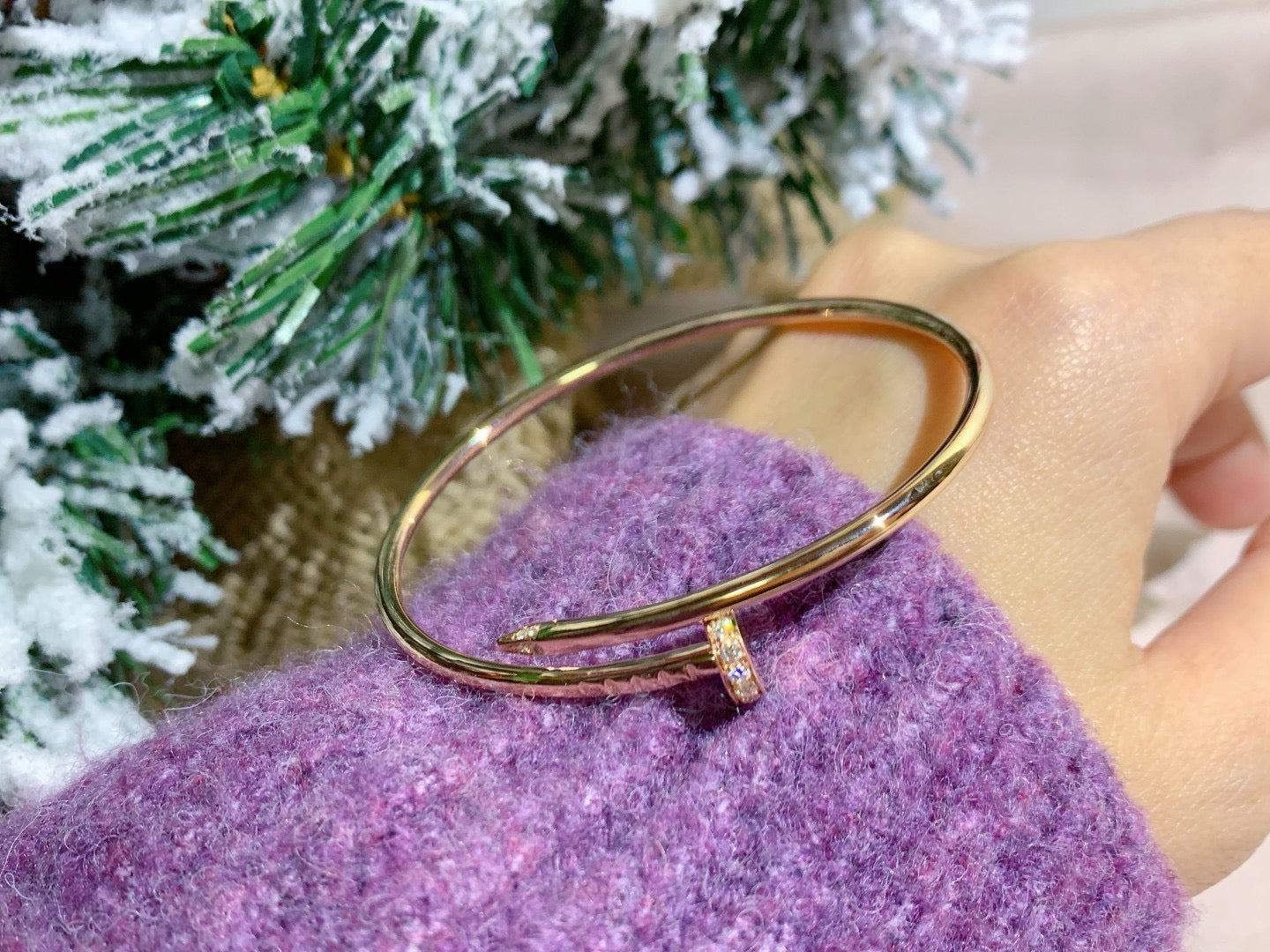 [Vicky]JUSTE BRACELET 2.5MM DIAMONDS