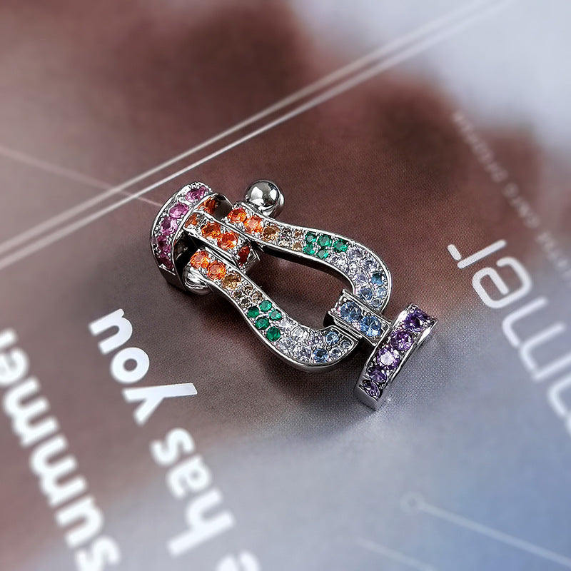 [Vicky]FORCE LARGE HORSESHOE CLASP  METAL BRACELET