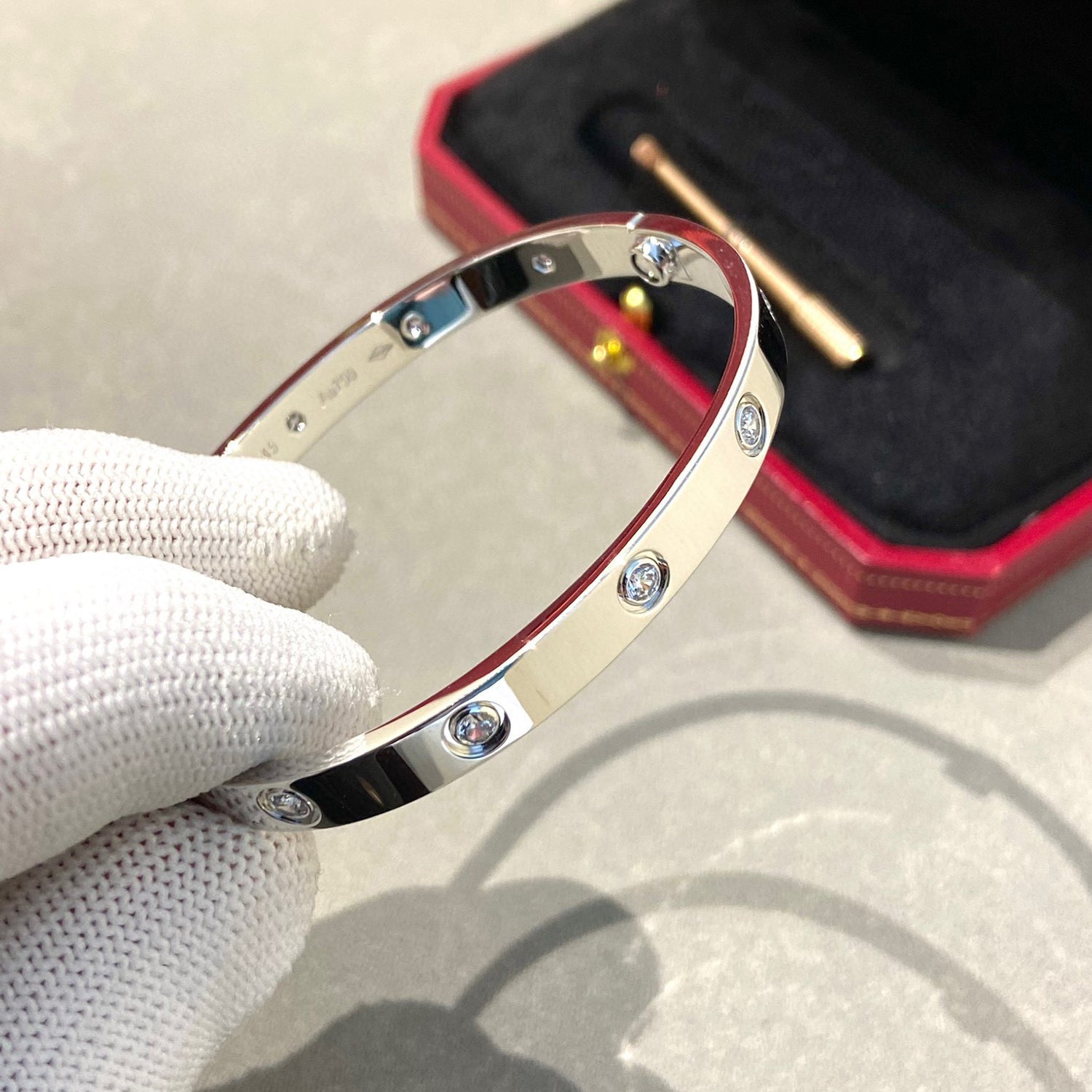 [Vicky]LOVE BRACELET 6.1MM 10 DIAMONDS