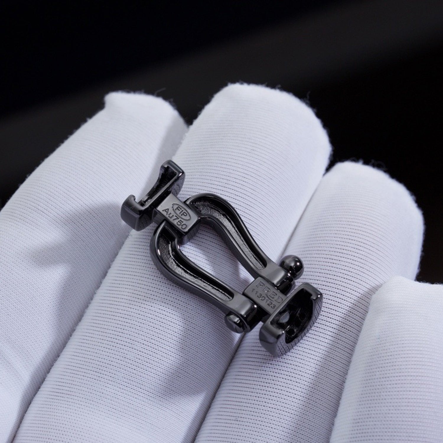 [Vicky]FORCE LARGE SERIES HORSESHOE BLACK SAMURAI BRACELET