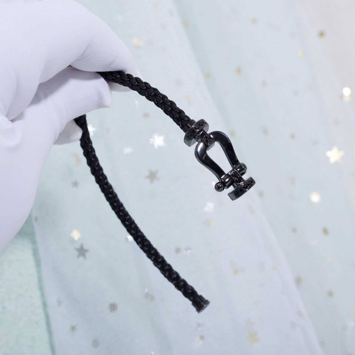 [Vicky]FORCE LARGE SERIES HORSESHOE BLACK SAMURAI BRACELET