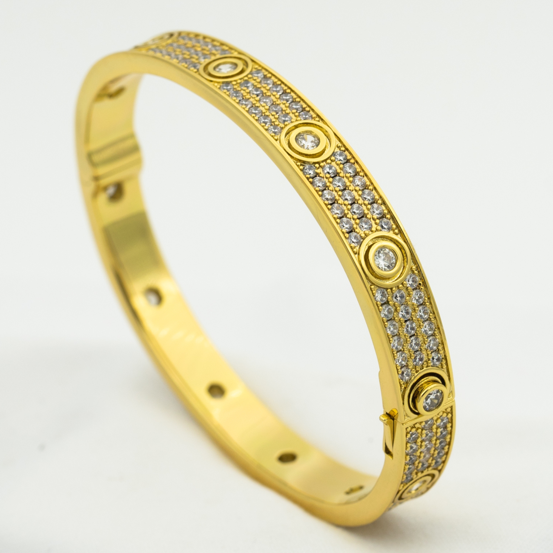 [Vicky]LOVE BRACELET 6.1MM DIAMOND-PAVED 10 BIG DIAMONDS