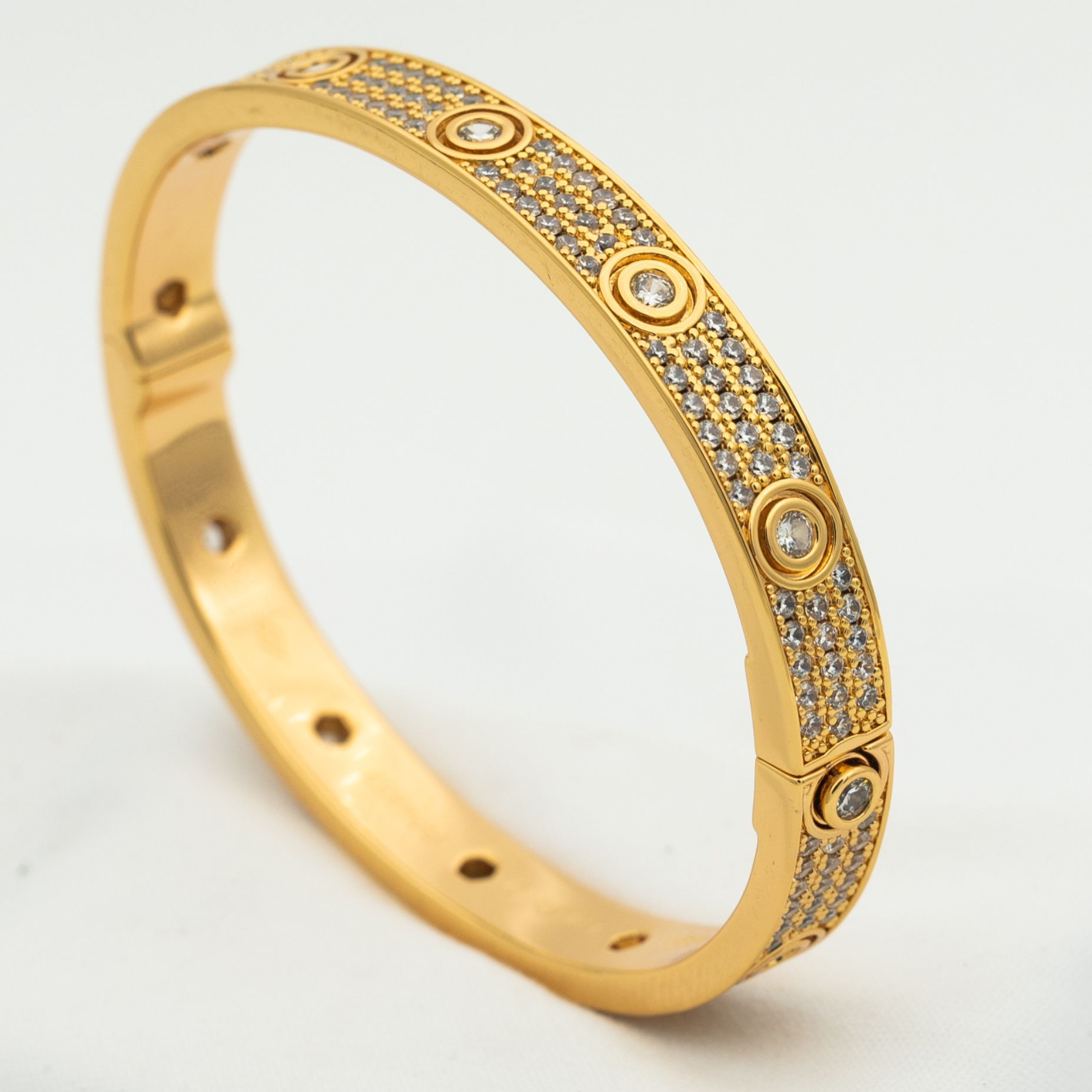 [Vicky]LOVE BRACELET 6.1MM DIAMOND-PAVED 10 BIG DIAMONDS