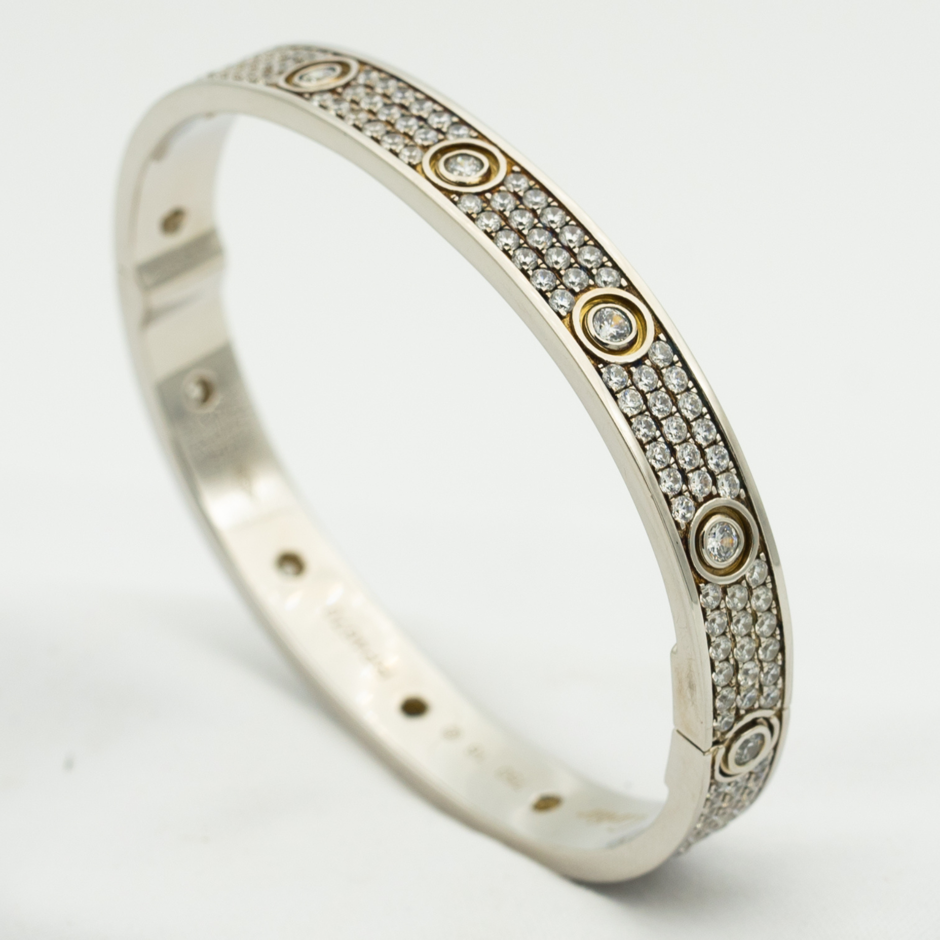 [Vicky]LOVE BRACELET 6.1MM DIAMOND-PAVED 10 BIG DIAMONDS