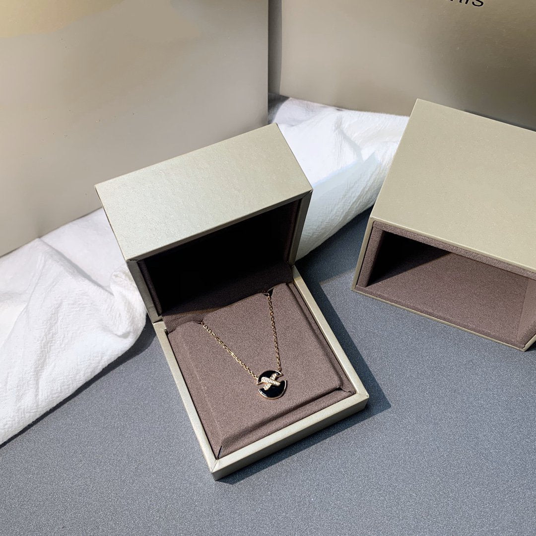 [Vicky]JEUX DE PINK GOLD DIAMOND NECKLACE