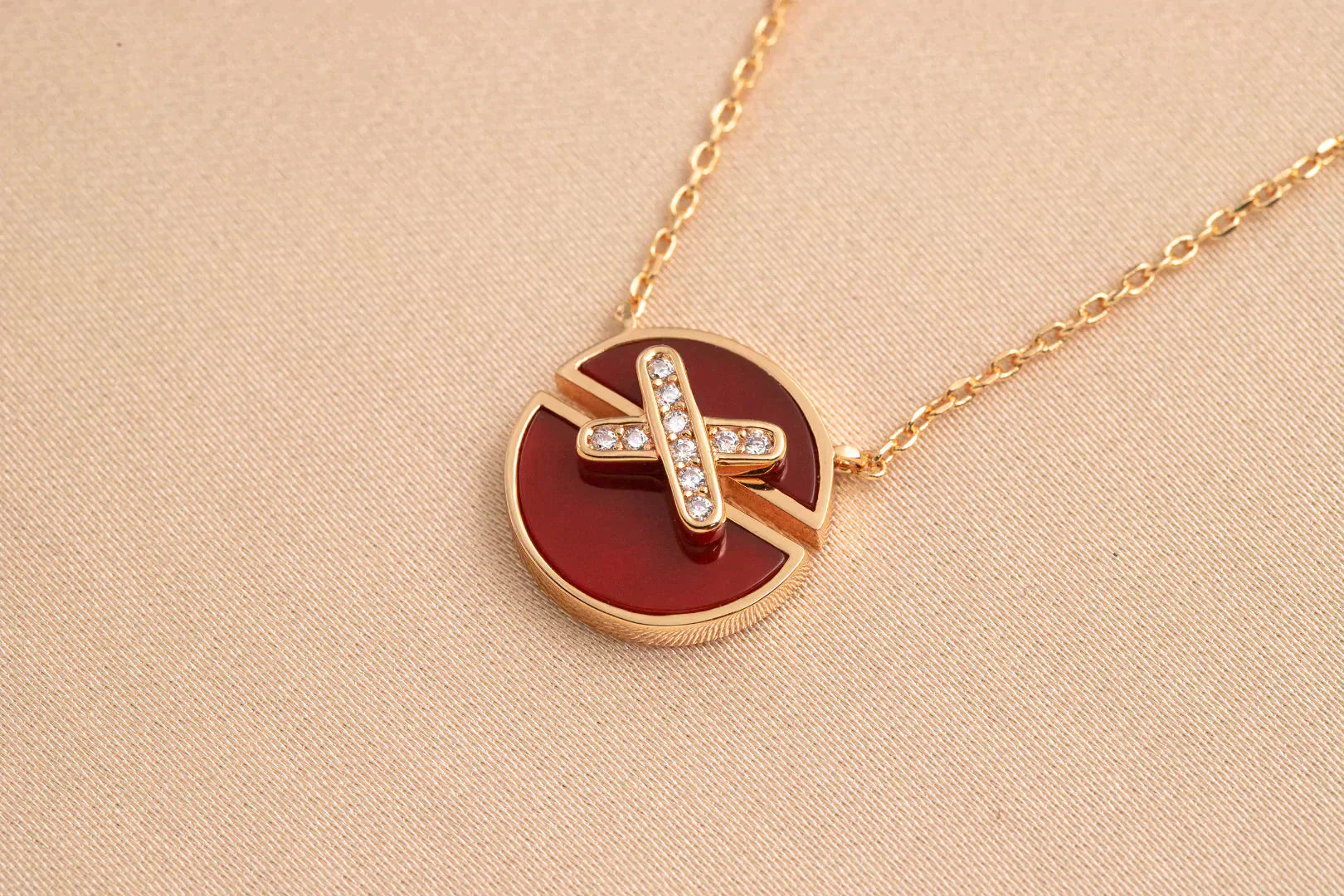 [Vicky]JEUX DE ROSE GOLD DIAMOND NECKLACE