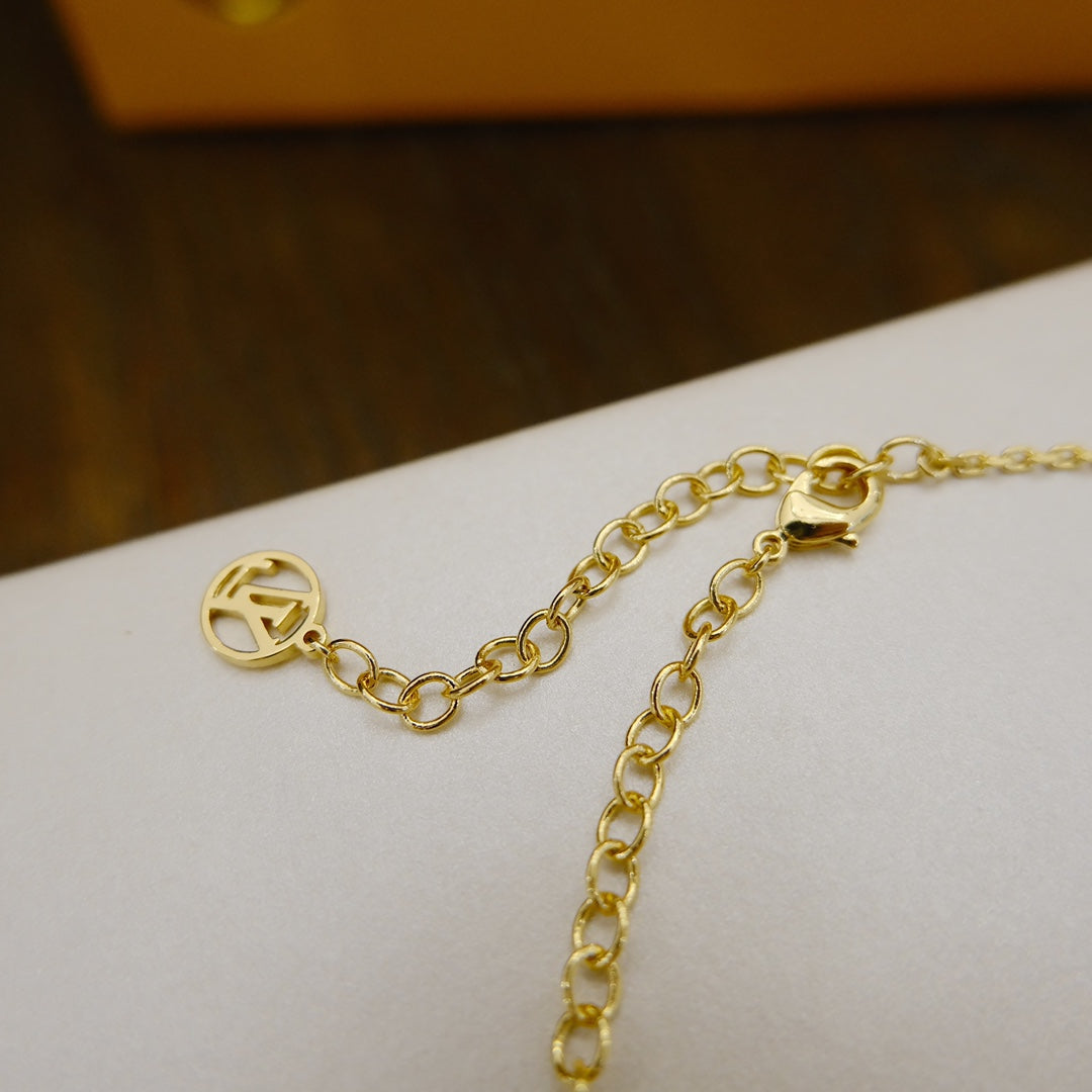[Vicky]BLOOMING SUPPLE NECKLACE BRASS