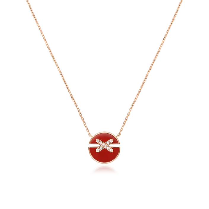 [Vicky]JEUX DE ROSE GOLD DIAMOND NECKLACE
