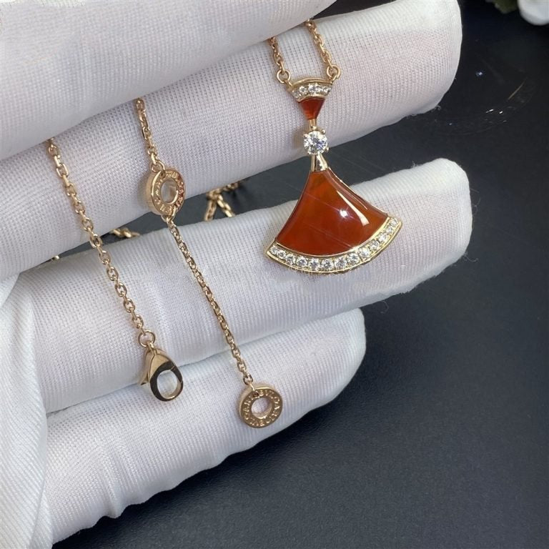 [Vicky]DREAM NECKLACE CARNELIAN DIAMOND