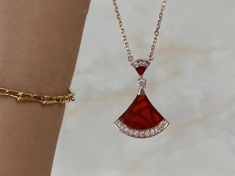 [Vicky]DREAM NECKLACE CARNELIAN DIAMOND