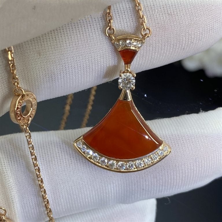 [Vicky]DREAM NECKLACE CARNELIAN DIAMOND