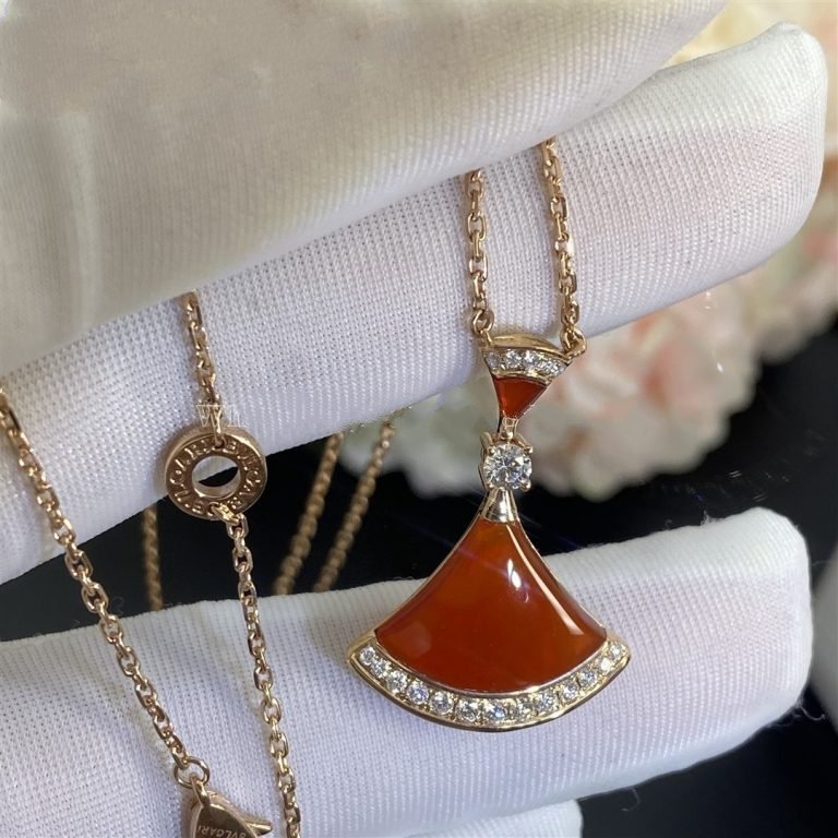 [Vicky]DREAM NECKLACE CARNELIAN DIAMOND