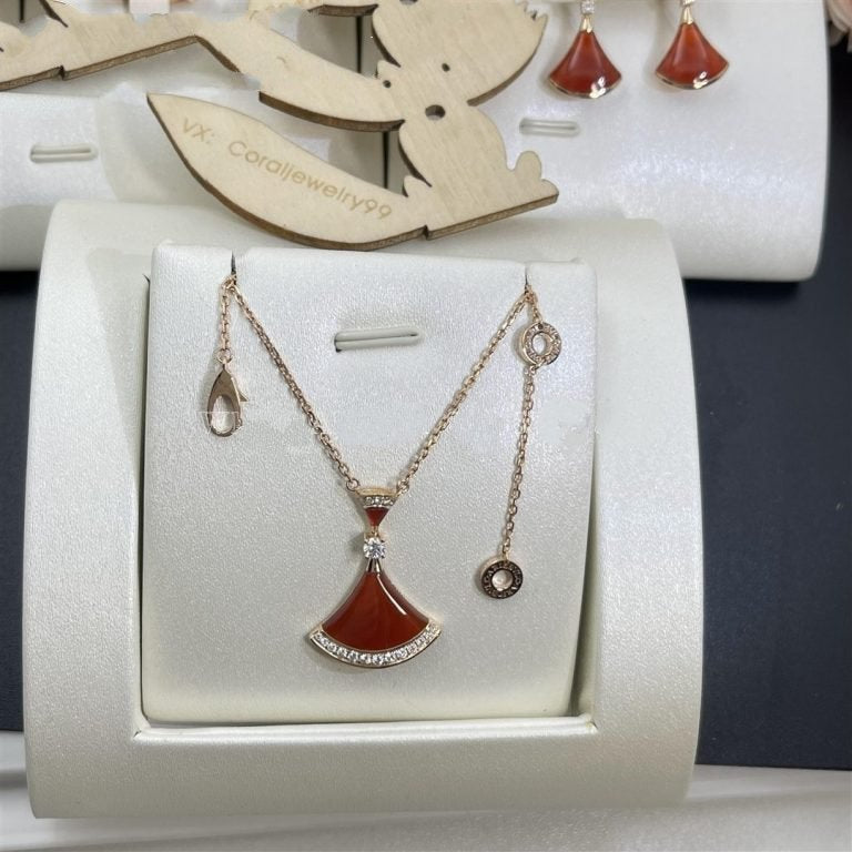 [Vicky]DREAM NECKLACE CARNELIAN DIAMOND