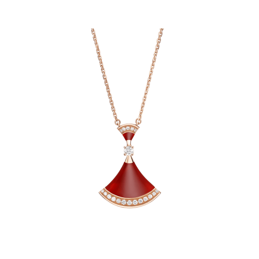 [Vicky]DREAM NECKLACE CARNELIAN DIAMOND