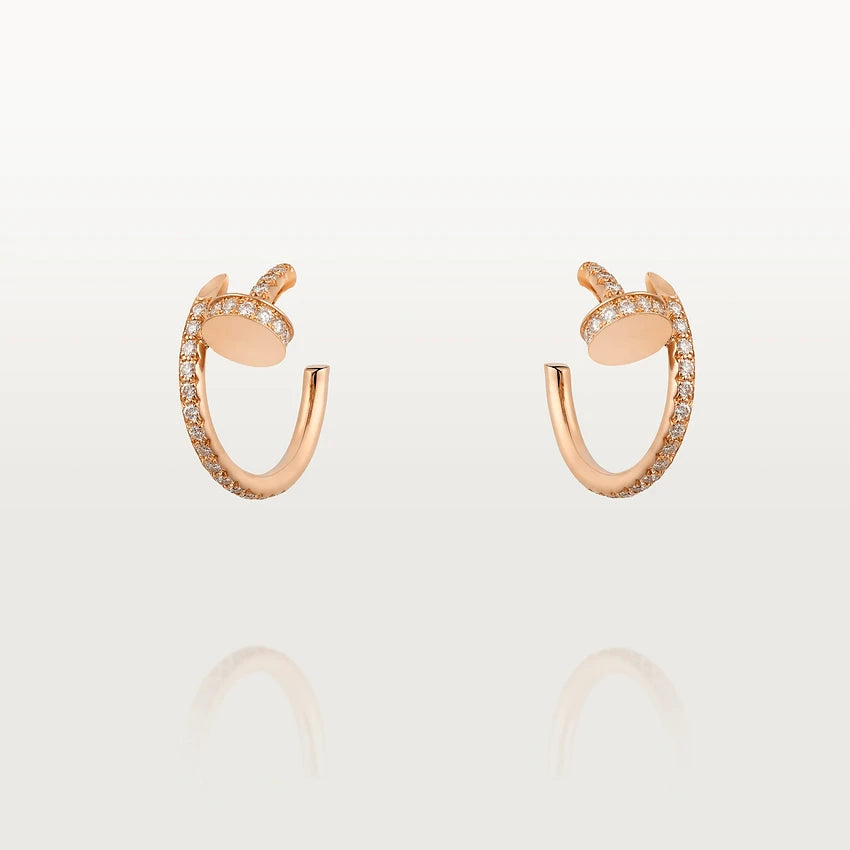 [Vicky]JUSTE EARRINGS 12.75MM PINK GOLD DIAMOND