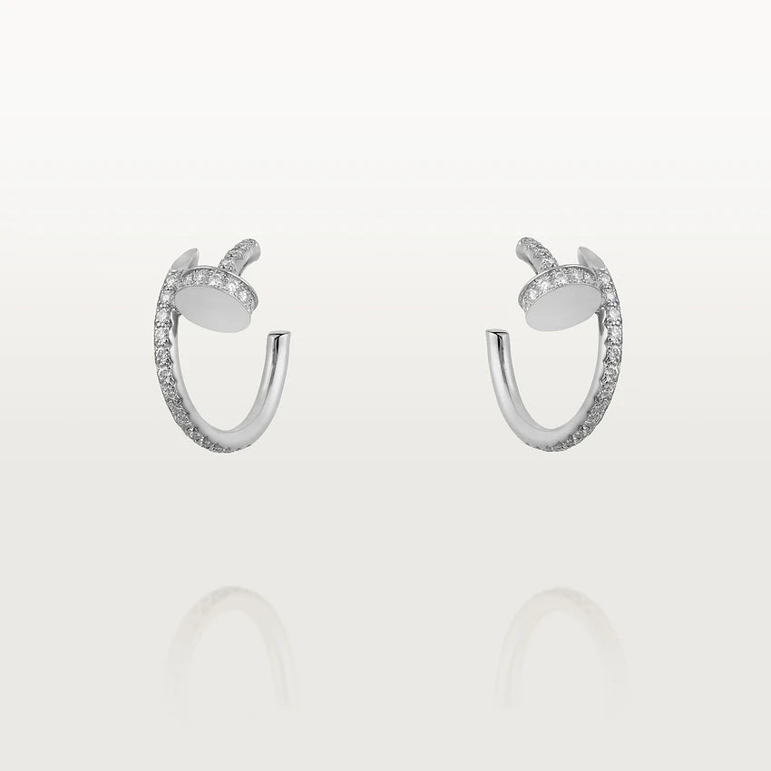 [Vicky]JUSTE EARRINGS 12.75MM SILVER DIAMOND