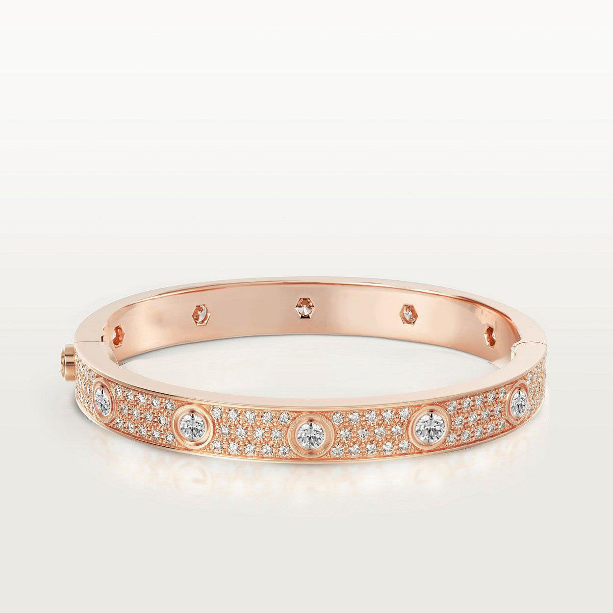 [Vicky]LOVE BRACELET 6.1MM DIAMOND-PAVED 10 BIG DIAMONDS