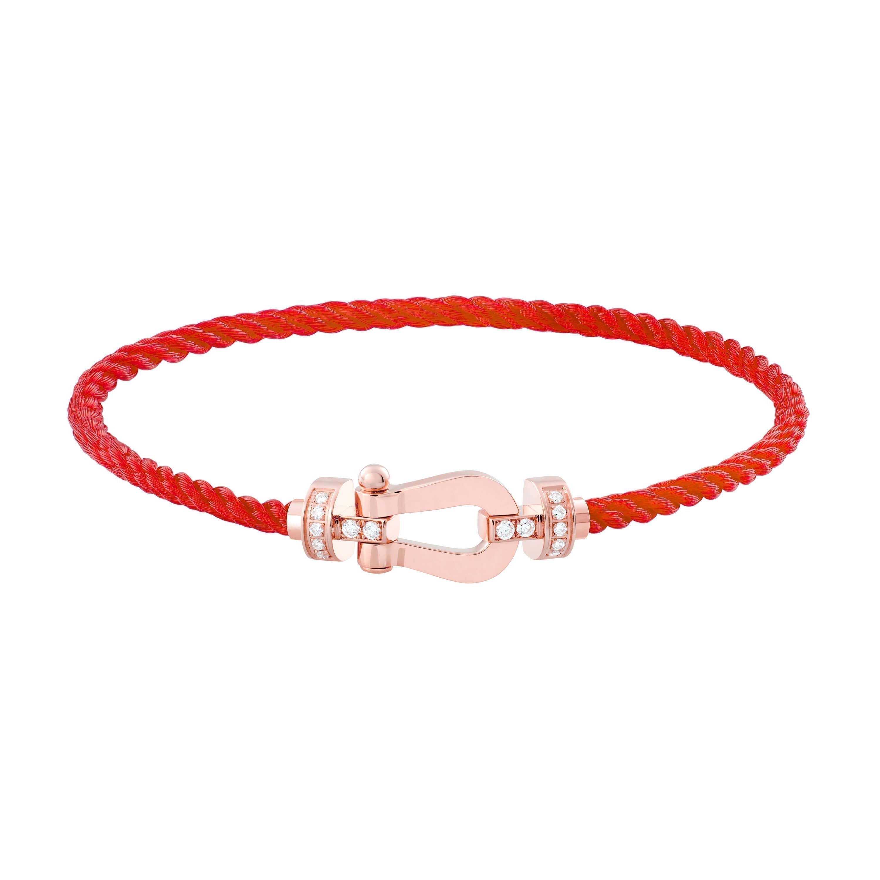 [Vicky]FORCE 10 HALF DIAMOND PINK GOLD RED CORDERI LARGE AND MEDIUM MODEL