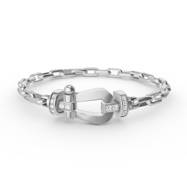 [Vicky]FORCE LARGE HORSESHOE CLASP  METAL BRACELET