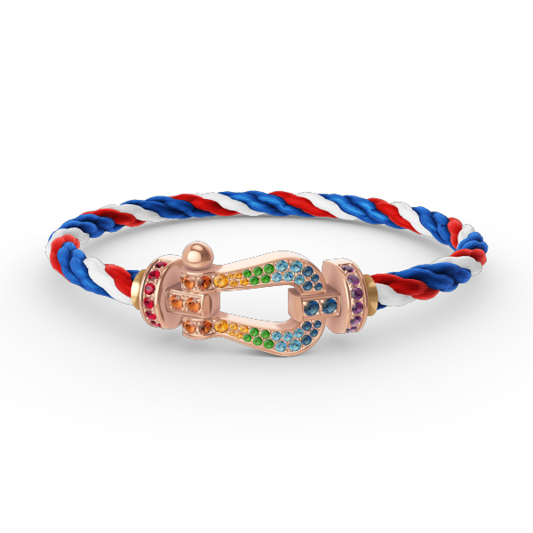 [Vicky]FORCE LARGE HORSESHOE  COLORED DIAMOND BRACELET ROSE GOLD