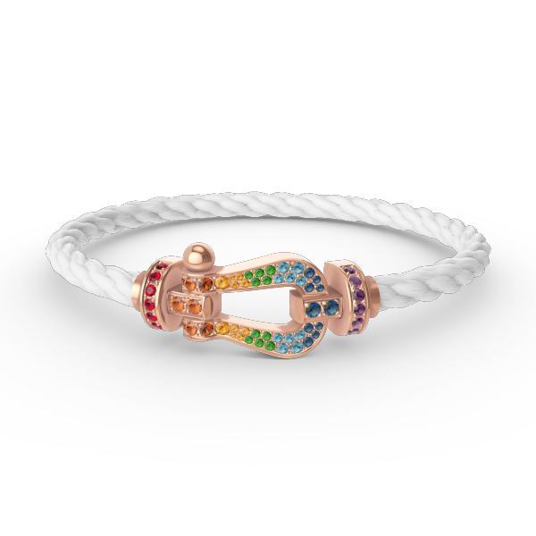 [Vicky]FORCE LARGE HORSESHOE  COLORED DIAMOND BRACELET ROSE GOLD