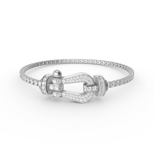 [Vicky]FORCE  LARGE HORSESHOE FULL DIAMOND TENNIS BRACELET