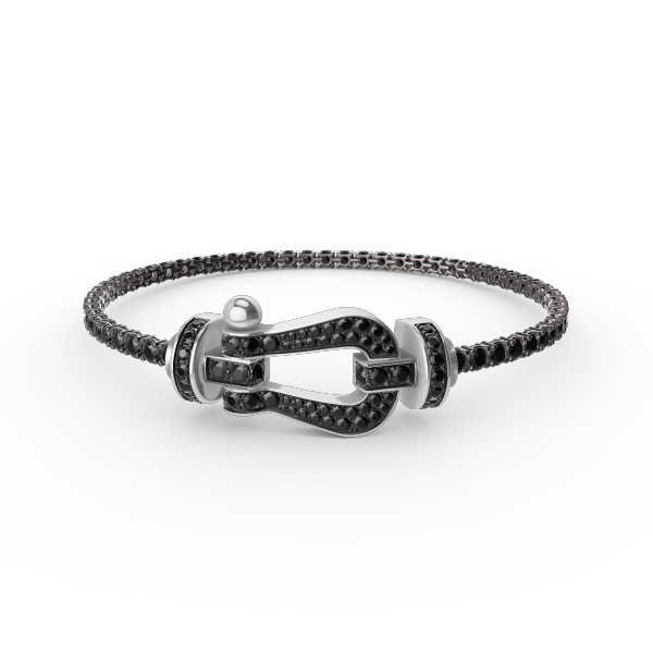 [Vicky]FORCE  LARGE HORSESHOE FULL DIAMOND TENNIS BRACELET